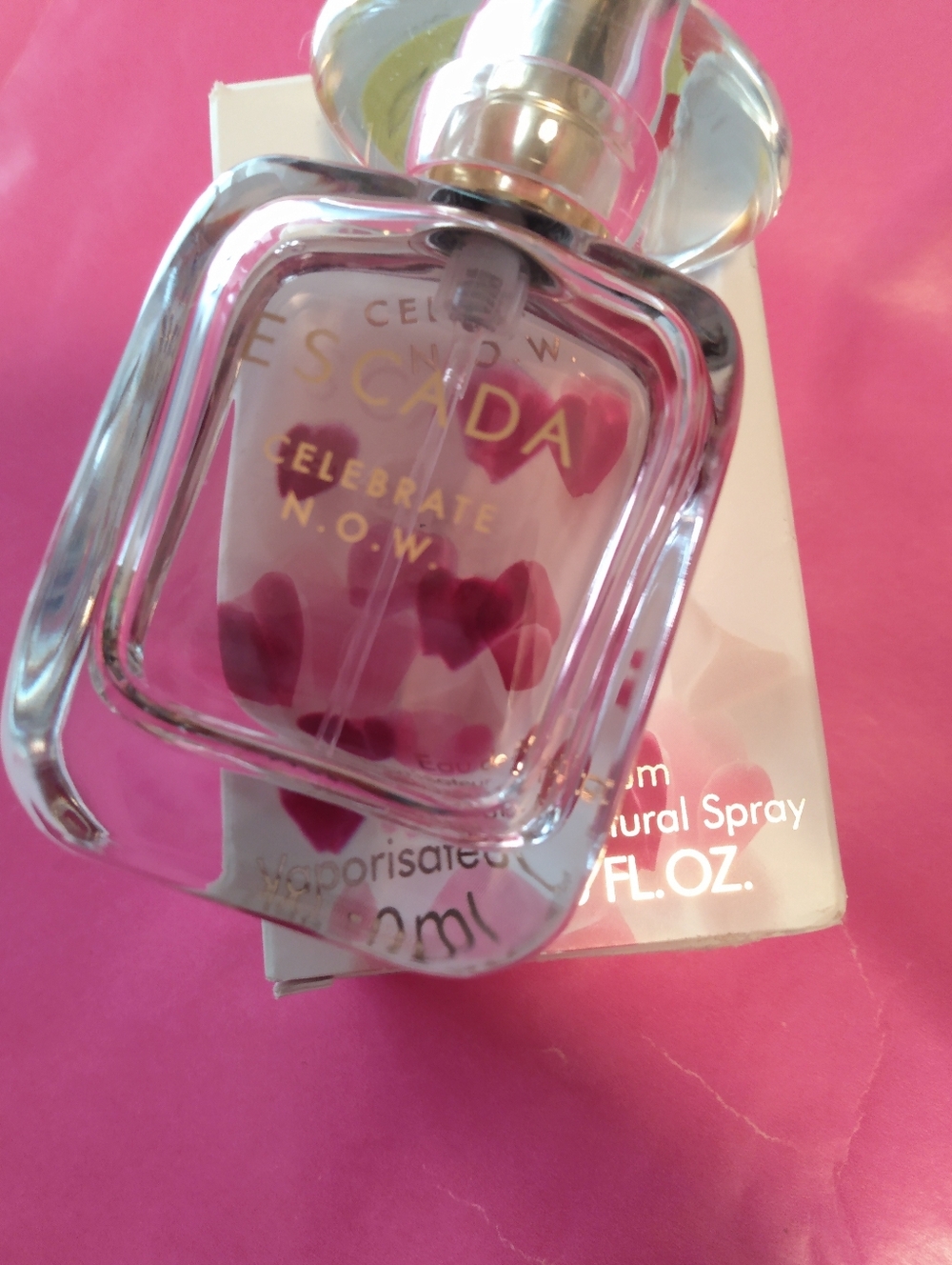 Escada Celebrate N.O.W. perfume bottle - pink accents